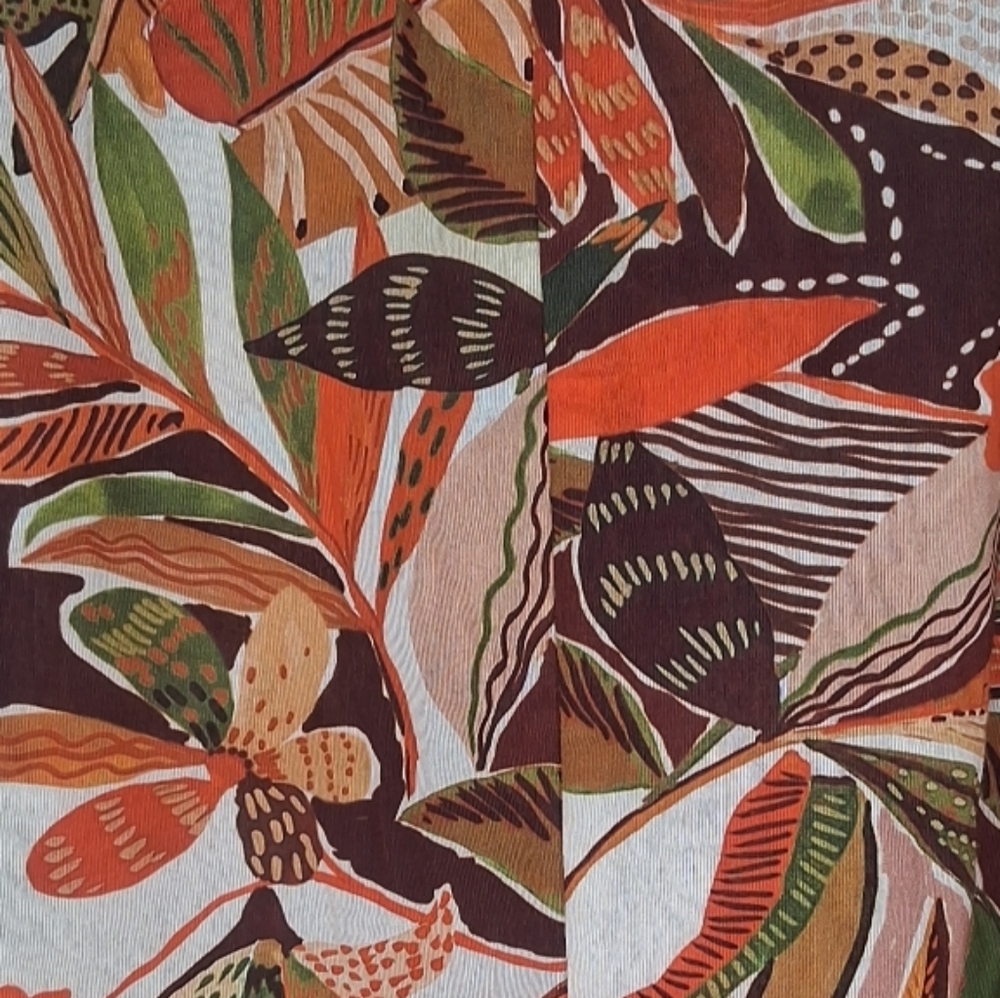 Thml Multicolor Blouse Ruffle Flutter Sleeve Trop… - image 8